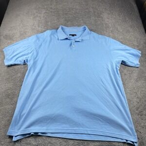 Cambridge Classics Polo Shirt Mens XL Blue 100% Cotton Short Sleeve